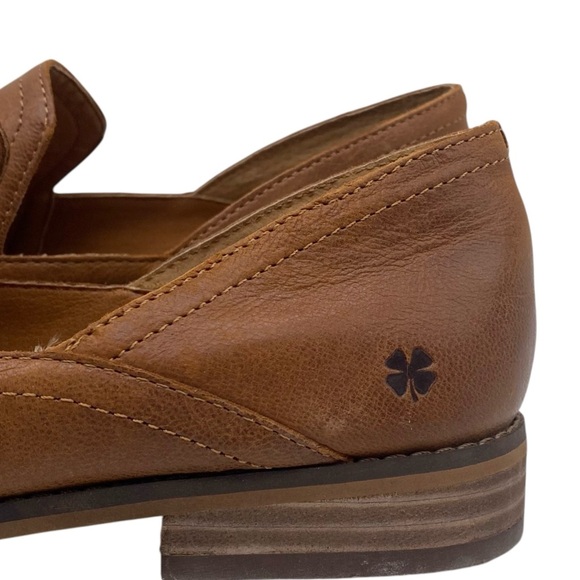 Lucky Brand Womens Shoes Ellopy Loafers 9.5 Brown Leather Flats Slip On Casual - Picture 2 of 9
